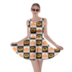 Chess Halloween Pattern Skater Dress by Ndabl3x