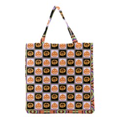 Chess Halloween Pattern Grocery Tote Bag