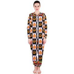 Chess Halloween Pattern Onepiece Jumpsuit (ladies) by Ndabl3x