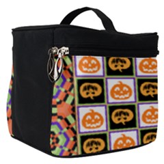 Chess Halloween Pattern Make Up Travel Bag (small) by Ndabl3x