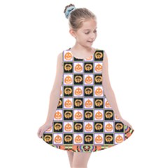 Chess Halloween Pattern Kids  Summer Dress by Ndabl3x