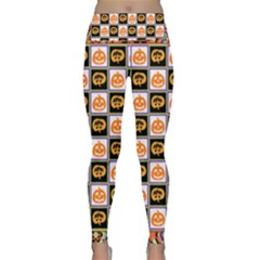 Chess Halloween Pattern Lightweight Velour Classic Yoga Leggings by Ndabl3x