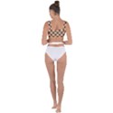 Chess Halloween Pattern Bandaged Up Bikini Top View2