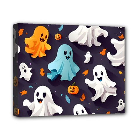 Ghost Pumpkin Scary Canvas 10  X 8  (stretched) by Ndabl3x