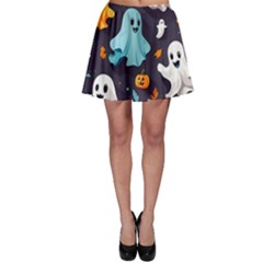 Ghost Pumpkin Scary Skater Skirt by Ndabl3x