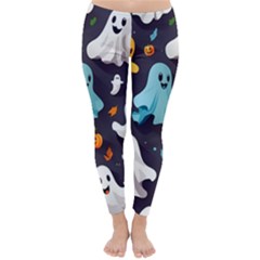 Ghost Pumpkin Scary Classic Winter Leggings by Ndabl3x