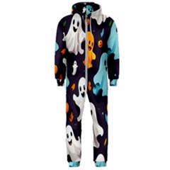 Ghost Pumpkin Scary Hooded Jumpsuit (men) by Ndabl3x