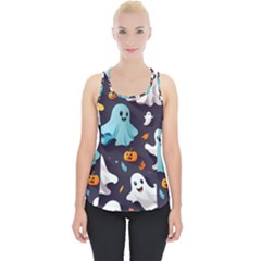 Ghost Pumpkin Scary Piece Up Tank Top by Ndabl3x
