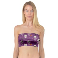 Skull Halloween Pattern Bandeau Top by Ndabl3x