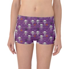 Skull Halloween Pattern Boyleg Bikini Bottoms by Ndabl3x