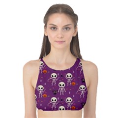 Skull Halloween Pattern Tank Bikini Top by Ndabl3x