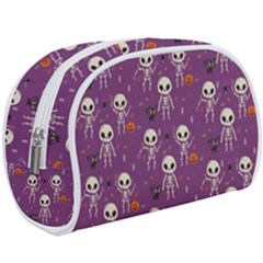 Skull Halloween Pattern Make Up Case (large) by Ndabl3x