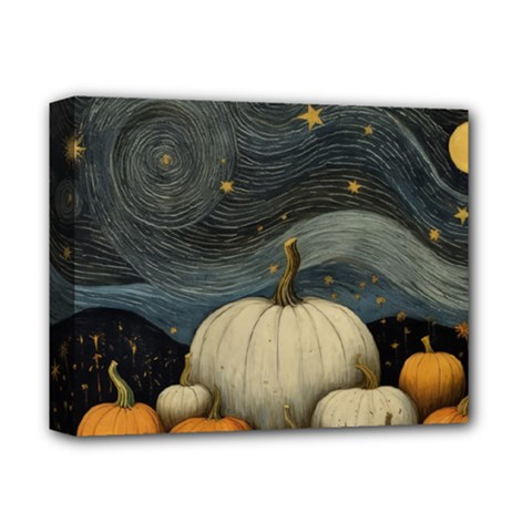 Pumpkin Halloween Deluxe Canvas 14  X 11  (stretched) by Ndabl3x