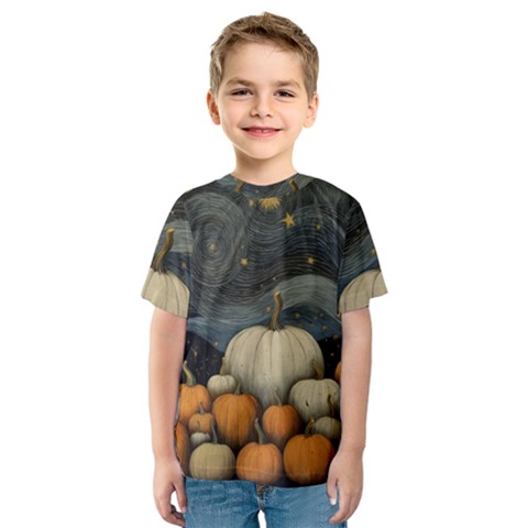 Pumpkin Halloween Kids  Sport Mesh T-shirt by Ndabl3x