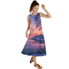 Tree Nature Plant Outdoors Ice Toronto Scenery Snow Summer Maxi Dress by uniart180623