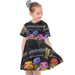 Teenage Mutant Ninja Turtles Leonardo Raphael Michelangelo Donatello Kids  Sailor Dress by Sarkoni