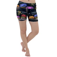 Teenage Mutant Ninja Turtles Leonardo Raphael Michelangelo Donatello Lightweight Velour Yoga Shorts