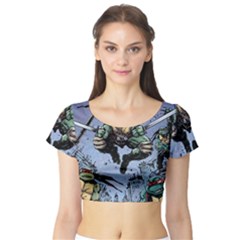 Teenage Mutant Ninja Turtles Comics Short Sleeve Crop Top