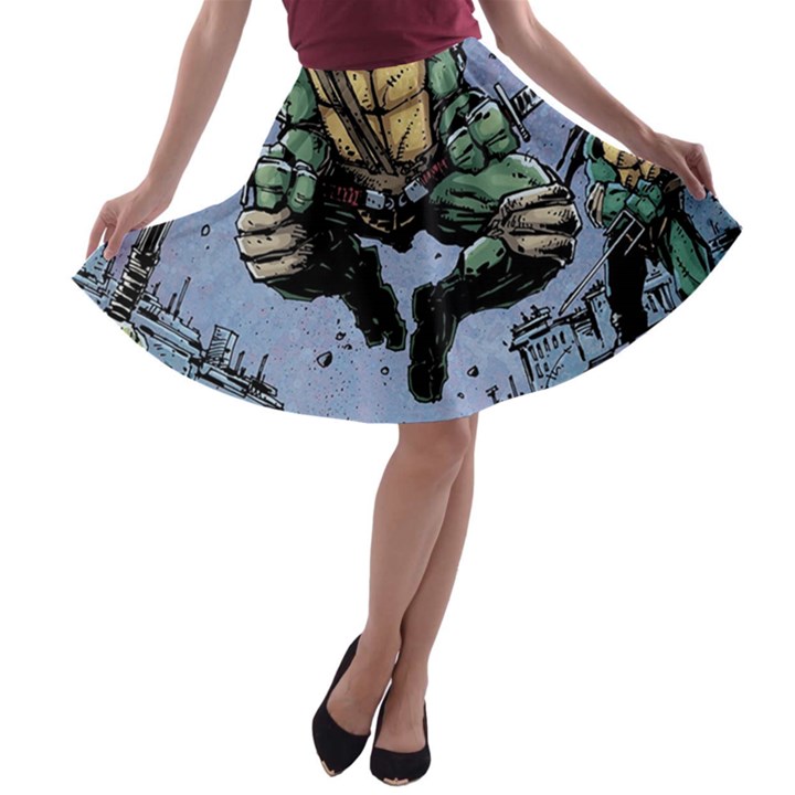 Teenage Mutant Ninja Turtles Comics A-line Skater Skirt