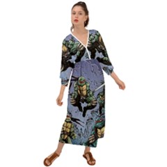 Teenage Mutant Ninja Turtles Comics Grecian Style  Maxi Dress