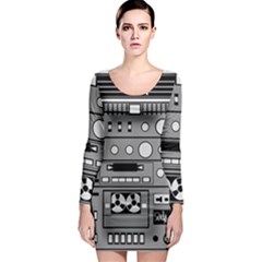 Boombox Long Sleeve Bodycon Dress