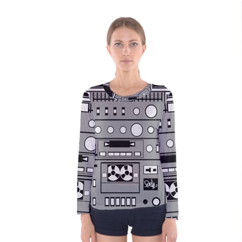 Boombox Women s Long Sleeve T-shirt by Sarkoni