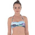 Japanese Themed Pixel Art The Urban And Rural Side Of Japan Tie Back Bikini Top View1