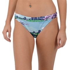 Japanese Themed Pixel Art The Urban And Rural Side Of Japan Band Bikini Bottoms