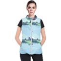 Japanese Themed Pixel Art The Urban And Rural Side Of Japan Women s Puffer Vest View1