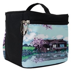 Japanese Themed Pixel Art The Urban And Rural Side Of Japan Make Up Travel Bag (Small)