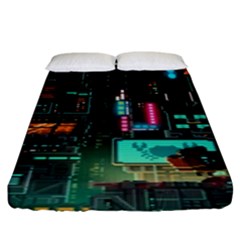 Video Game Pixel Art Fitted Sheet (king Size) by Sarkoni
