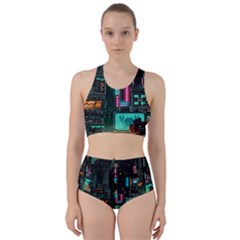 Video Game Pixel Art Racer Back Bikini Set