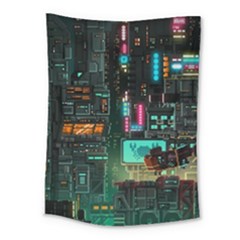 Video Game Pixel Art Medium Tapestry by Sarkoni