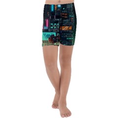 Video Game Pixel Art Kids  Lightweight Velour Capri Yoga Leggings