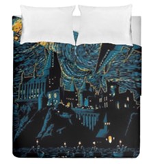 Hogwarts Starry Night Van Gogh Duvet Cover Double Side (queen Size)