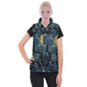 Hogwarts Starry Night Van Gogh Women s Button Up Vest View1