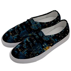 Hogwarts Starry Night Van Gogh Men s Classic Low Top Sneakers by Sarkoni