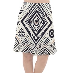 Tribal Pattern Fishtail Chiffon Skirt by Sobalvarro