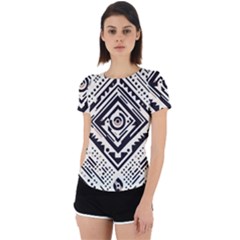 Tribal Pattern Back Cut Out Sport T-shirt by Sobalvarro