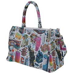 City Pattern Pixel Art Japan Duffel Travel Bag