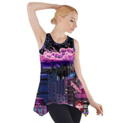 Retro City Pixel Side Drop Tank Tunic