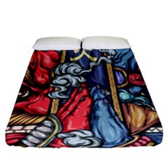 Japan Art Aesthetic Fitted Sheet (California King Size)