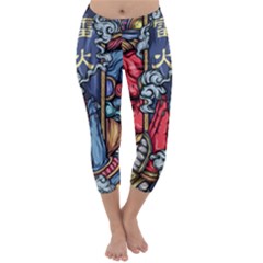 Japan Art Aesthetic Capri Winter Leggings 