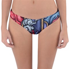 Japan Art Aesthetic Reversible Hipster Bikini Bottoms