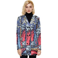 Japan Art Aesthetic Button Up Hooded Coat 