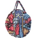 Japan Art Aesthetic Giant Round Zipper Tote View2