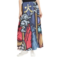 Japan Art Aesthetic Maxi Chiffon Skirt