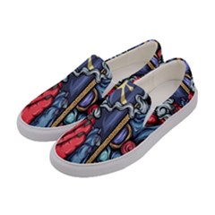 Japan Art Aesthetic Women s Canvas Slip Ons