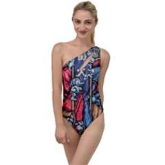 Japan Art Aesthetic To One Side Swimsuit