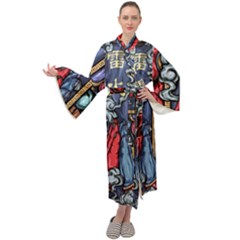 Japan Art Aesthetic Maxi Velvet Kimono